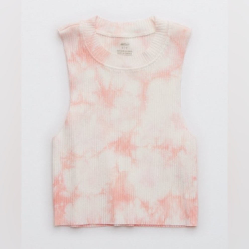 Aerie Ribbed Tie Dye Crop Top